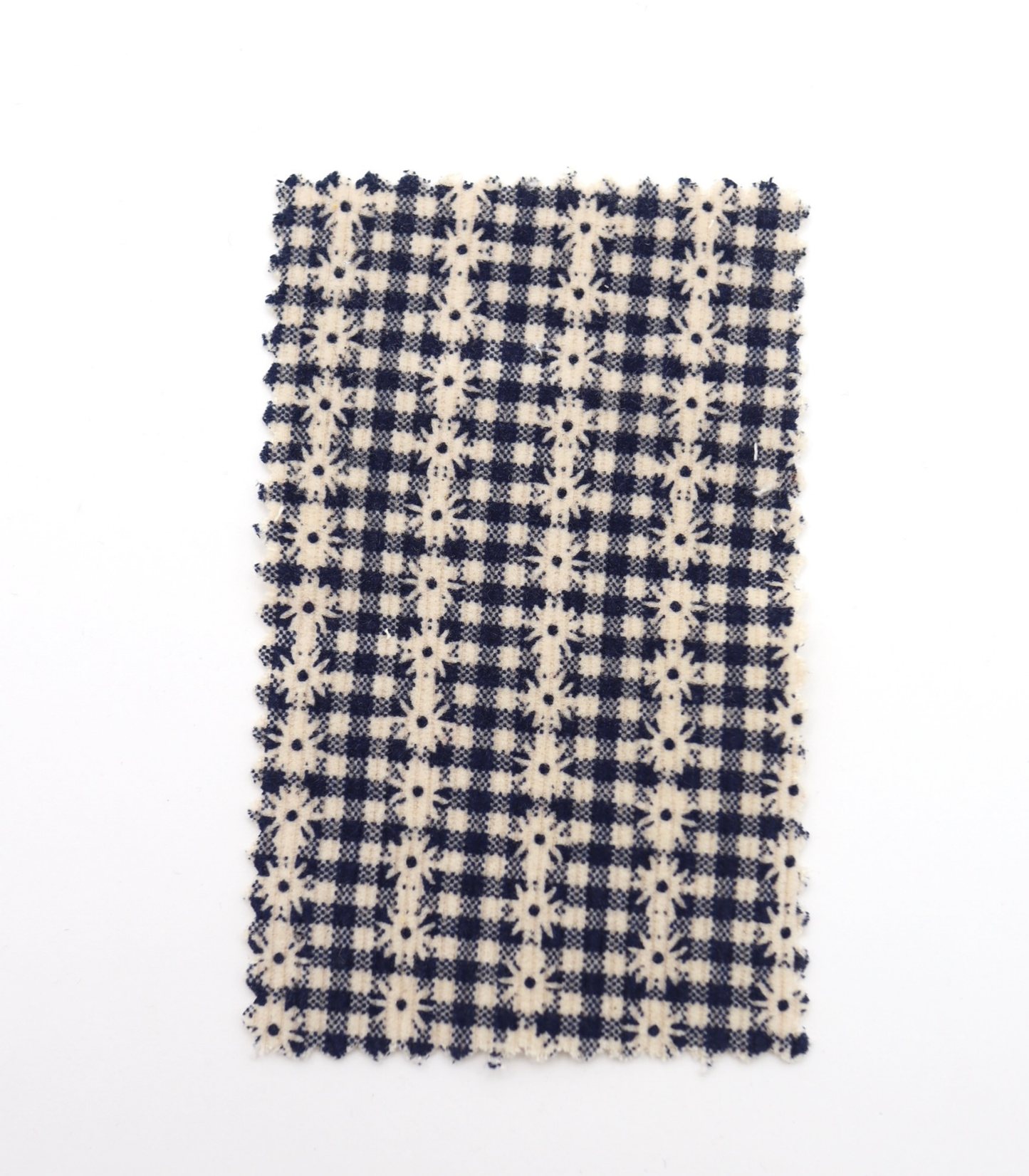 【25SS-129】小花ストライプ×ギンガムチェックプリントコーデュロイ　/0.5ｙあたり=～860円