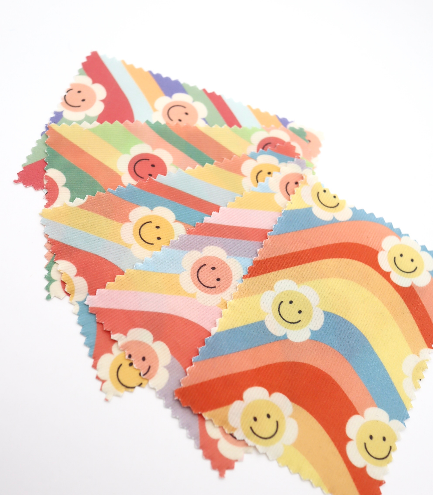 【25SS-119】レインボー×レトロフラワープリントコーデュロイ　/0.5ｙあたり=～880円