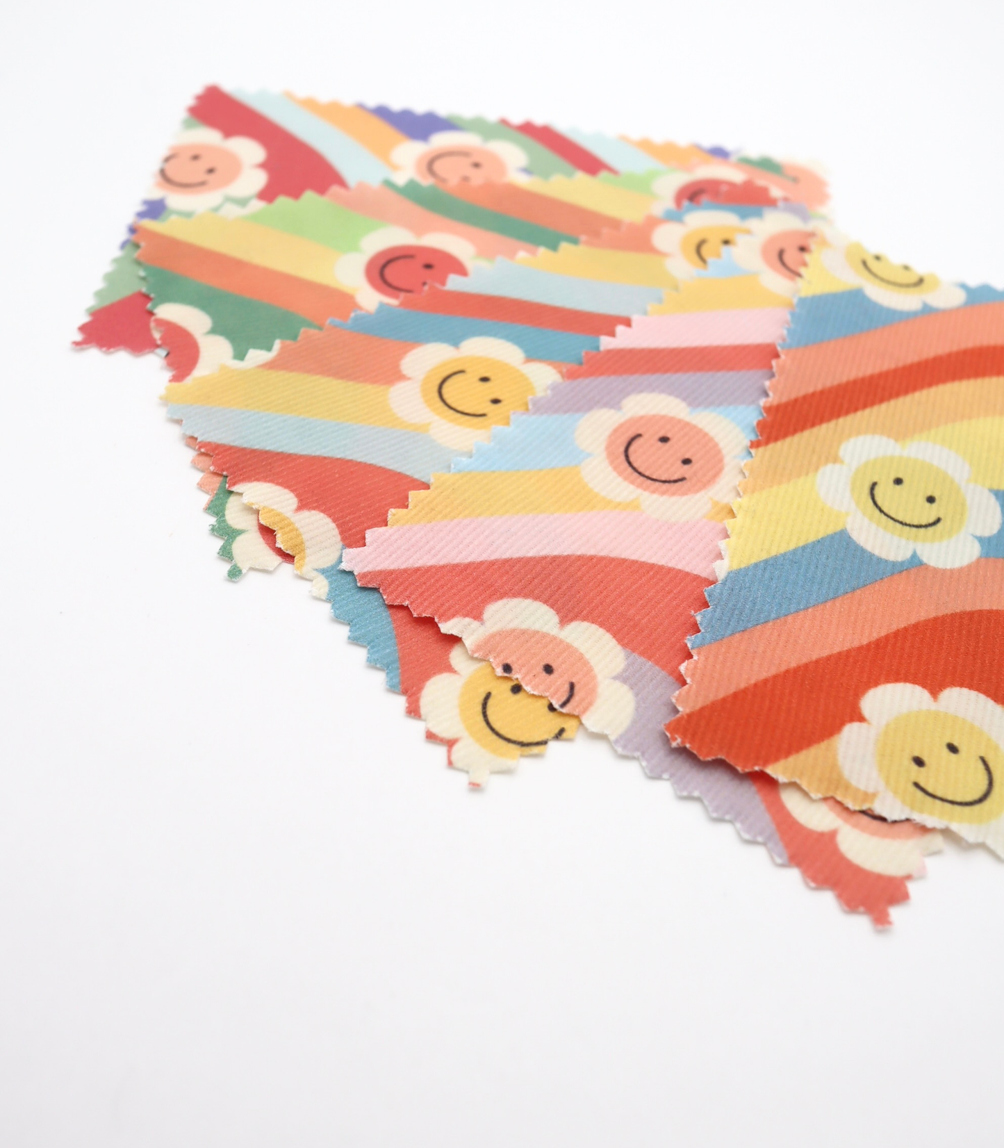 【25SS-119】レインボー×レトロフラワープリントコーデュロイ　/0.5ｙあたり=～880円