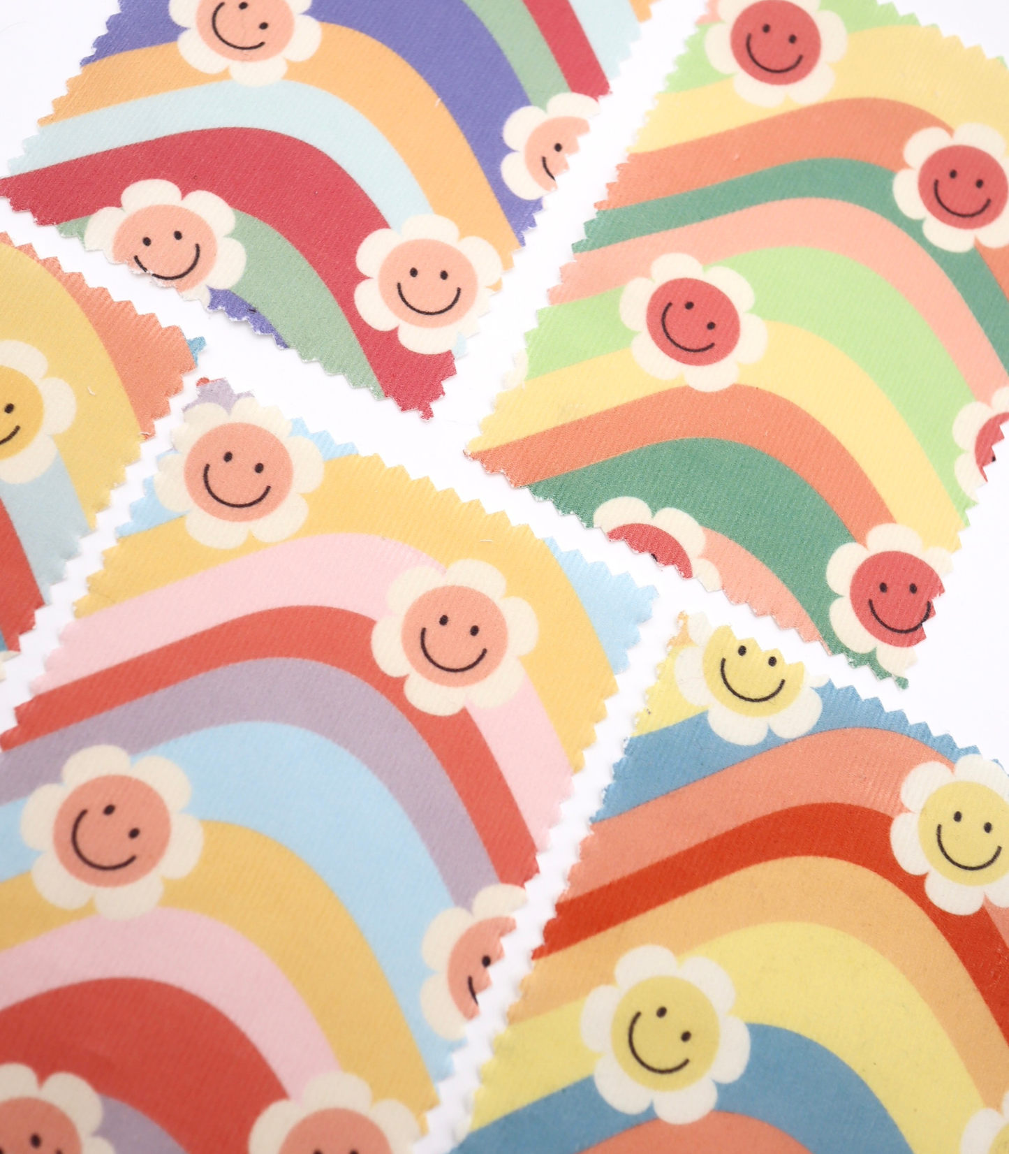 【25SS-119】レインボー×レトロフラワープリントコーデュロイ　/0.5ｙあたり=～880円