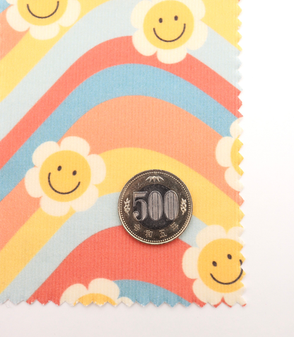 【25SS-119】レインボー×レトロフラワープリントコーデュロイ　/0.5ｙあたり=～880円