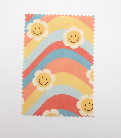 【25SS-119】レインボー×レトロフラワープリントコーデュロイ　/0.5ｙあたり=～880円