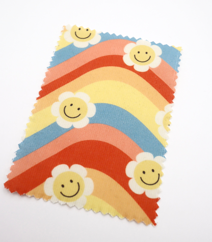 【25SS-119】レインボー×レトロフラワープリントコーデュロイ　/0.5ｙあたり=～880円