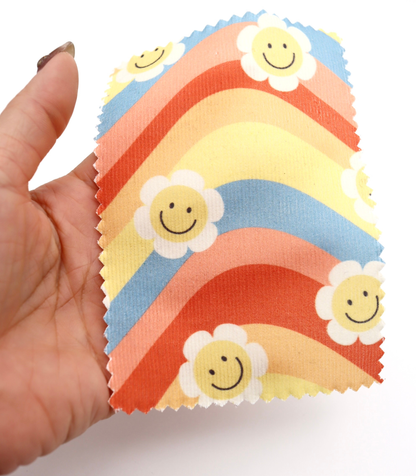 【25SS-119】レインボー×レトロフラワープリントコーデュロイ　/0.5ｙあたり=～880円