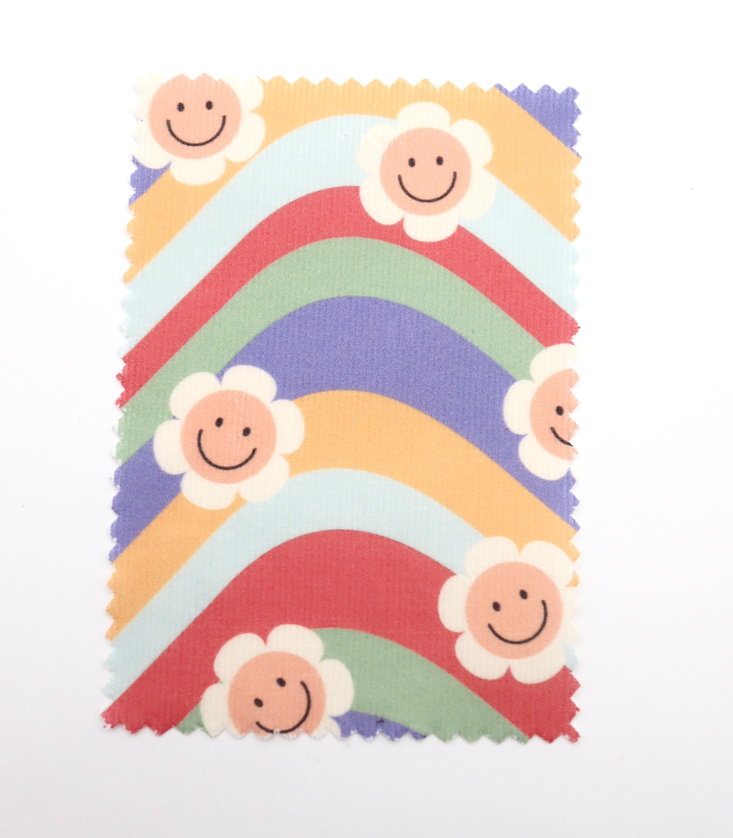 【25SS-119】レインボー×レトロフラワープリントコーデュロイ　/0.5ｙあたり=～880円