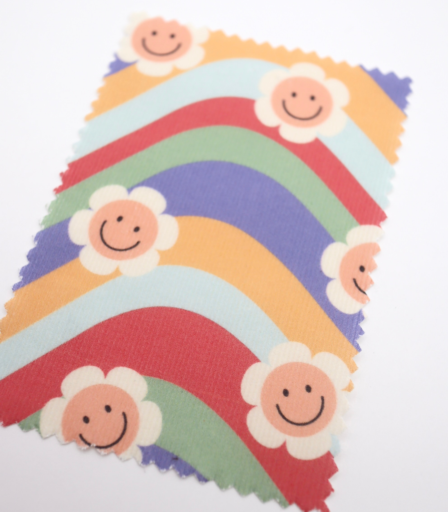 【25SS-119】レインボー×レトロフラワープリントコーデュロイ　/0.5ｙあたり=～880円