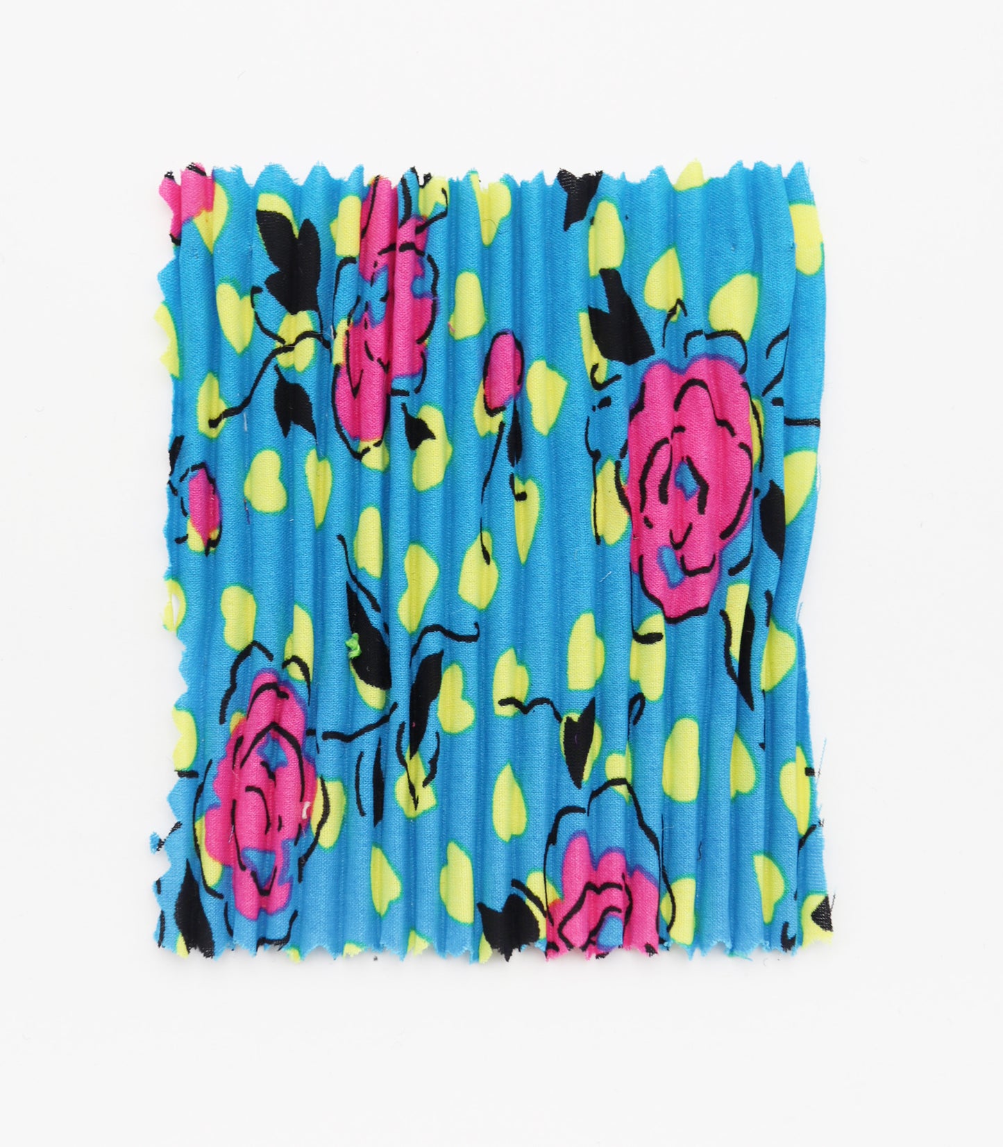 【25SS-309】ローズプリントプリーツ加工デシン　/0.5ｙあたり = ～820円