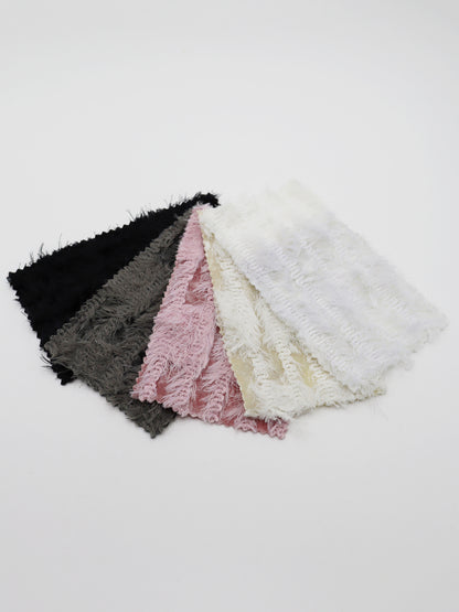 【25SS-168】ふわふわシャギーストライプベロアニット　/0.5ｙあたり = ～1315円