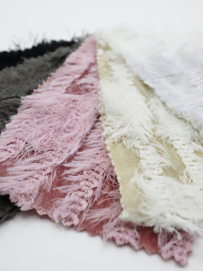 【25SS-168】ふわふわシャギーストライプベロアニット　/0.5ｙあたり = ～1315円