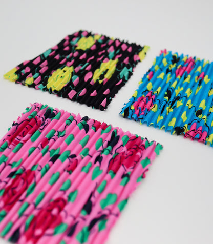 【25SS-309】ローズプリントプリーツ加工デシン　/0.5ｙあたり = ～820円