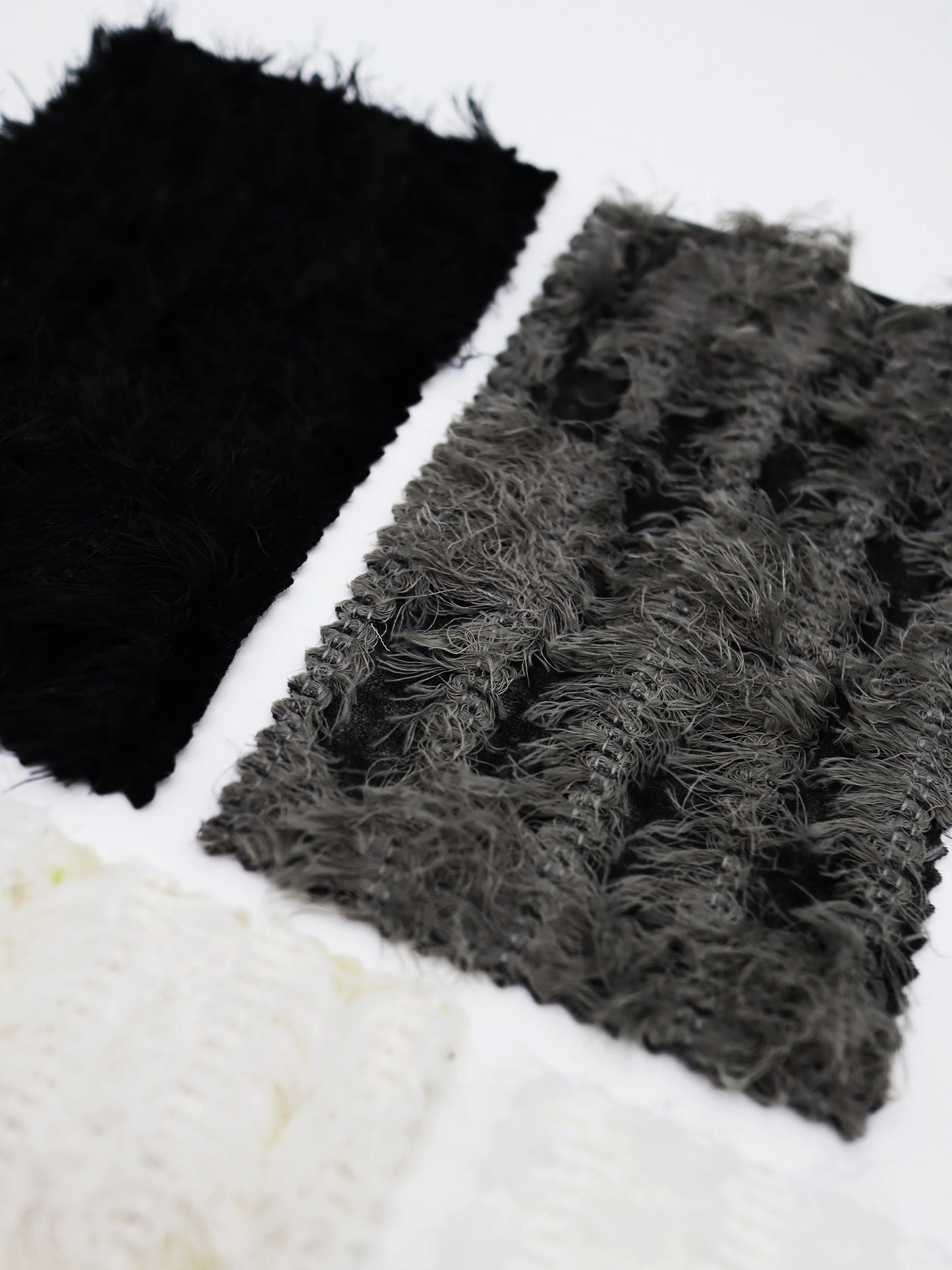 【25SS-168】ふわふわシャギーストライプベロアニット　/0.5ｙあたり = ～1315円