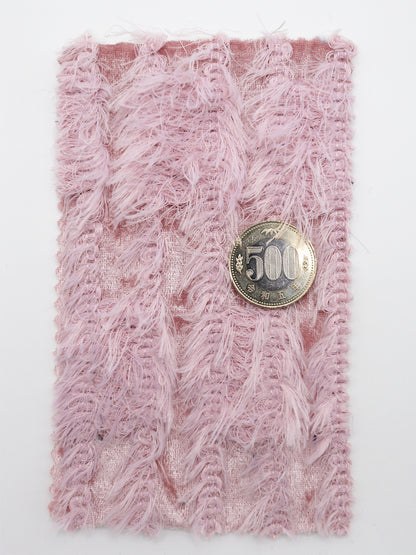 【25SS-168】ふわふわシャギーストライプベロアニット　/0.5ｙあたり = ～1315円