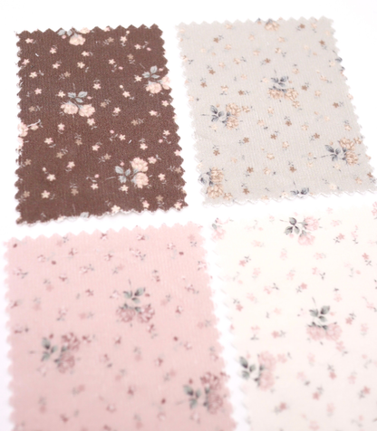 【25SS-117】小花柄プリントコーデュロイ　/0.5ｙあたり=～835円