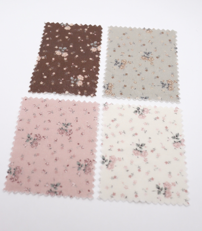 【25SS-117】小花柄プリントコーデュロイ　/0.5ｙあたり=～835円