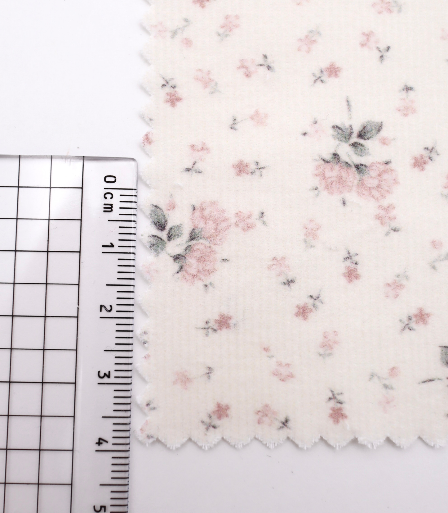 【25SS-117】小花柄プリントコーデュロイ　/0.5ｙあたり=～835円