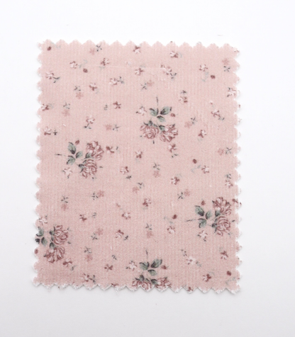 【25SS-117】小花柄プリントコーデュロイ　/0.5ｙあたり=～835円