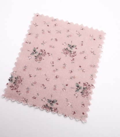 【25SS-117】小花柄プリントコーデュロイ　/0.5ｙあたり=～835円
