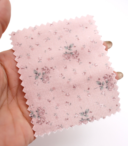 【25SS-117】小花柄プリントコーデュロイ　/0.5ｙあたり=～835円