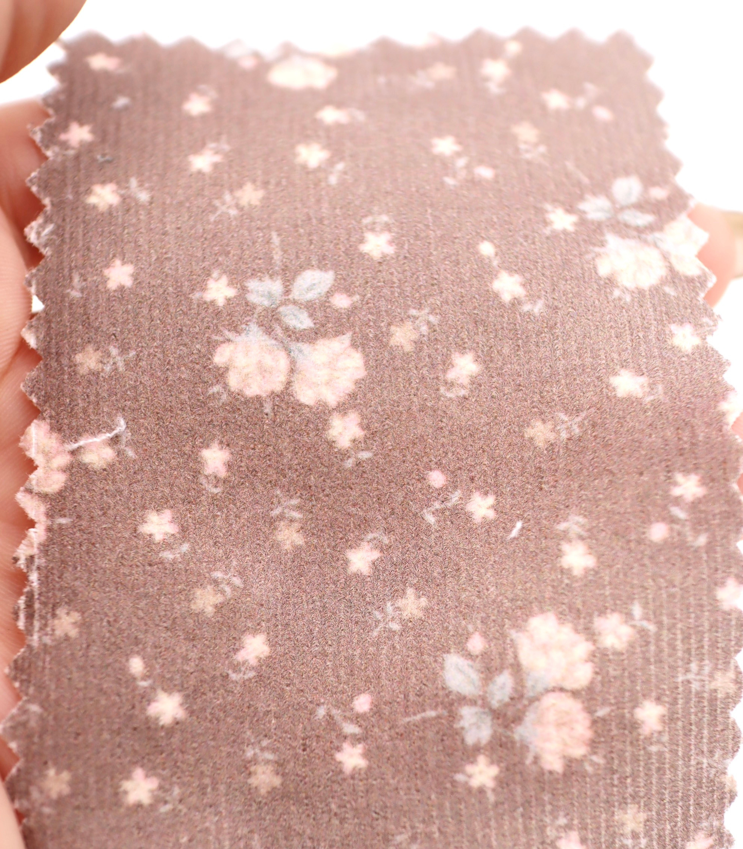 【25SS-117】小花柄プリントコーデュロイ　/0.5ｙあたり=～835円