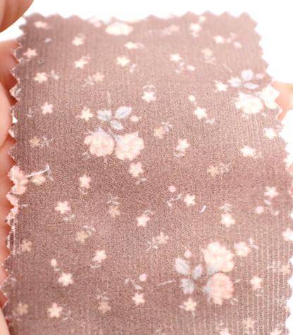 【25SS-117】小花柄プリントコーデュロイ　/0.5ｙあたり=～835円