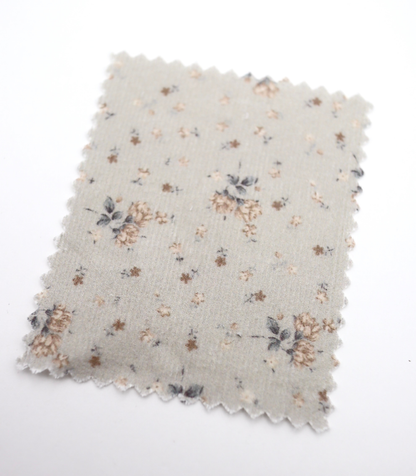 【25SS-117】小花柄プリントコーデュロイ　/0.5ｙあたり=～835円