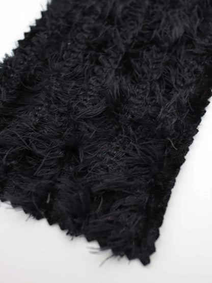 【25SS-168】ふわふわシャギーストライプベロアニット　/0.5ｙあたり = ～1315円