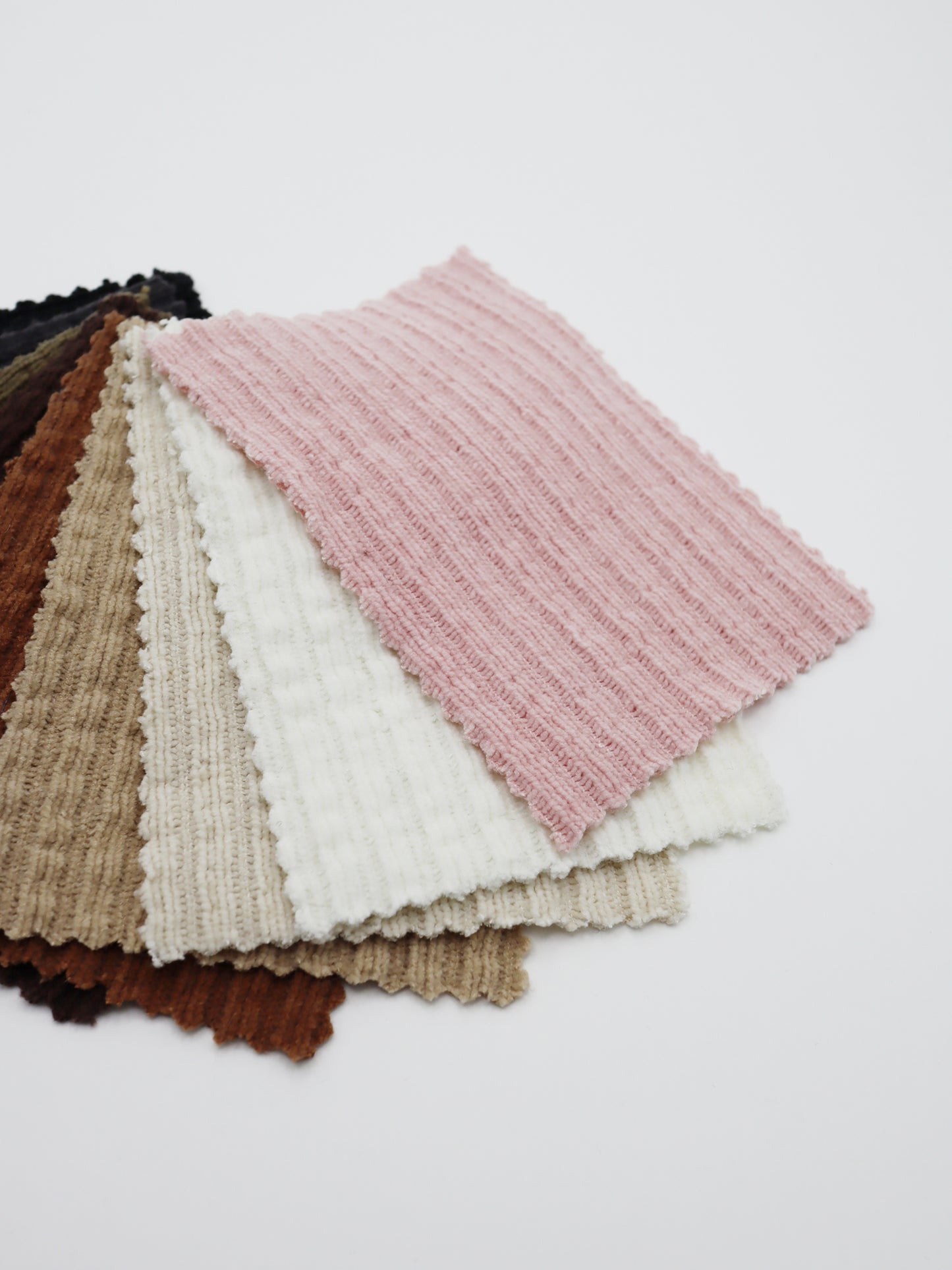 【25SS-174】モールヤーンウェーブリブ風二重織りニット　/0.5ｙあたり = ～1115円