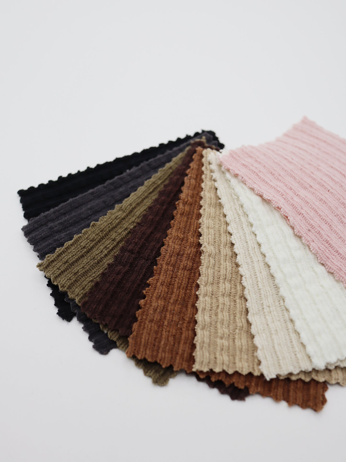 【25SS-174】モールヤーンウェーブリブ風二重織りニット　/0.5ｙあたり = ～1115円