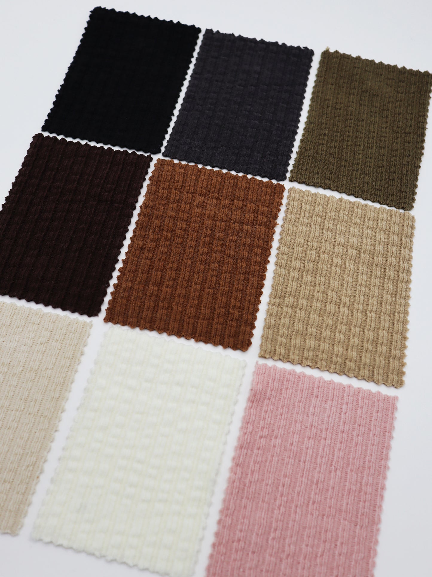 【25SS-174】モールヤーンウェーブリブ風二重織りニット　/0.5ｙあたり = ～1115円