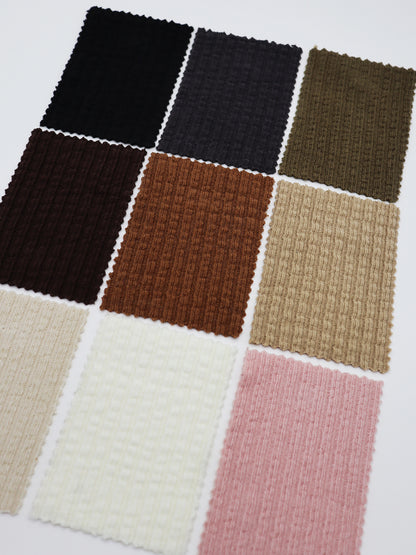 【25SS-174】モールヤーンウェーブリブ風二重織りニット　/0.5ｙあたり = ～1115円