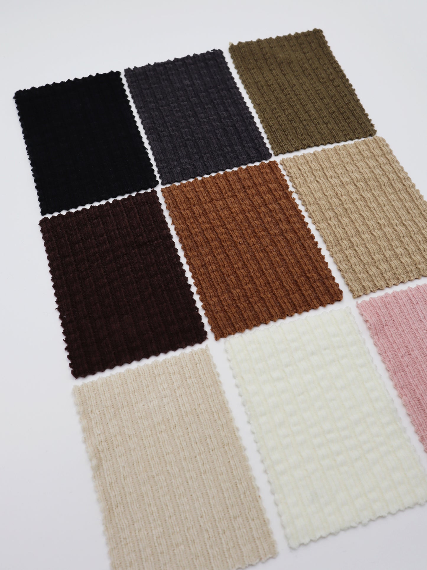 【25SS-174】モールヤーンウェーブリブ風二重織りニット　/0.5ｙあたり = ～1115円