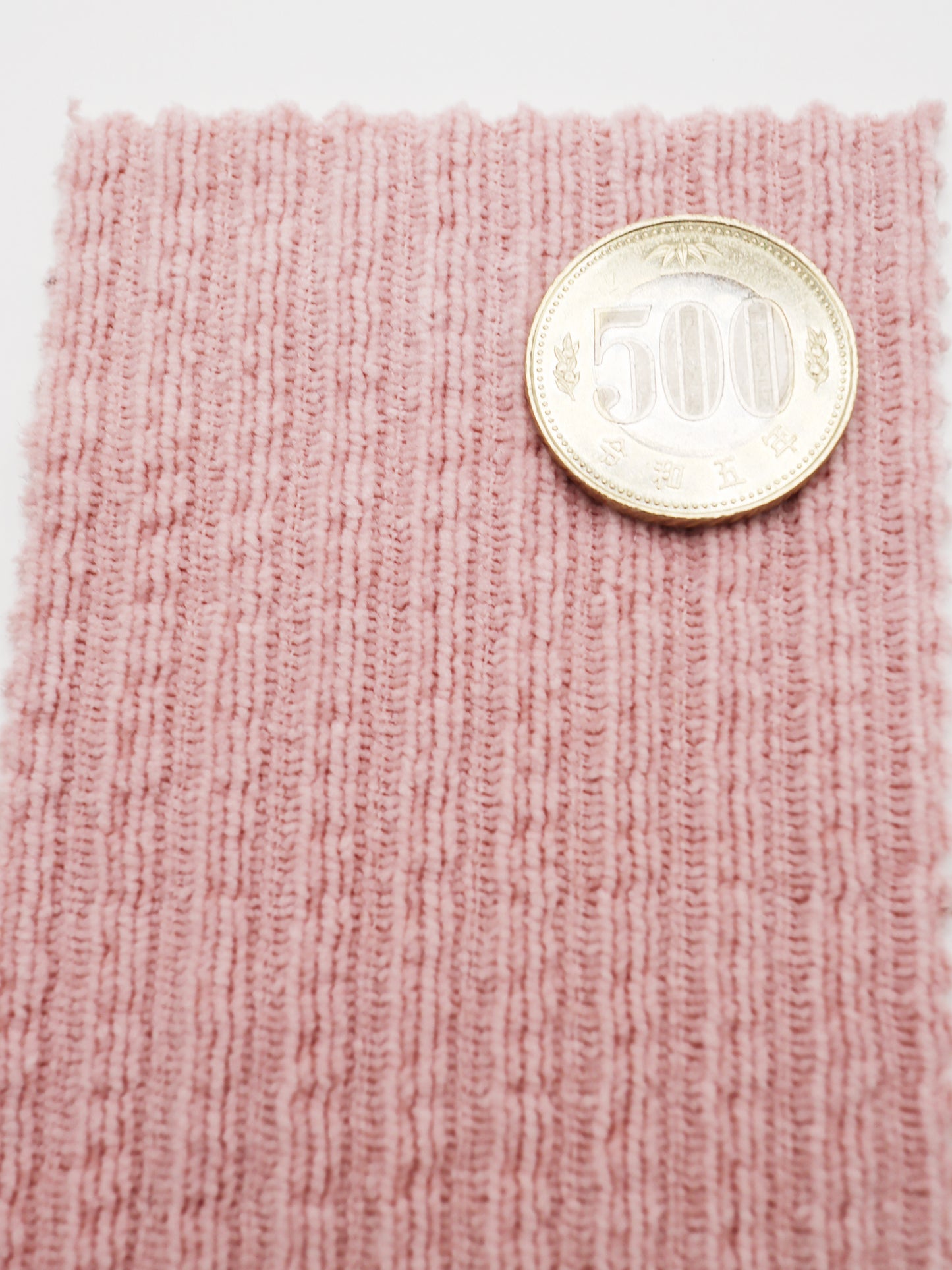 【25SS-174】モールヤーンウェーブリブ風二重織りニット　/0.5ｙあたり = ～1115円