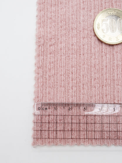 【25SS-174】モールヤーンウェーブリブ風二重織りニット　/0.5ｙあたり = ～1115円