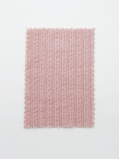 【25SS-174】モールヤーンウェーブリブ風二重織りニット　/0.5ｙあたり = ～1115円