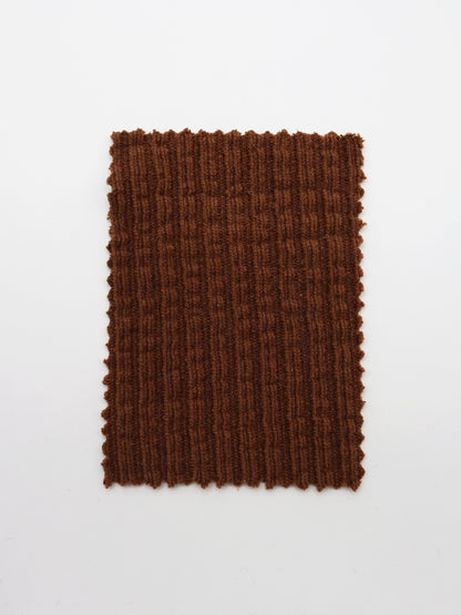 【25SS-174】モールヤーンウェーブリブ風二重織りニット　/0.5ｙあたり = ～1115円