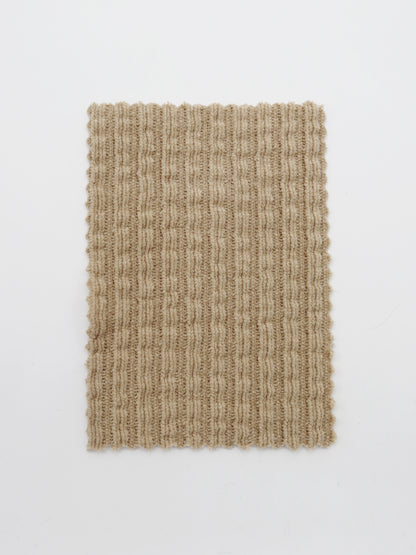 【25SS-174】モールヤーンウェーブリブ風二重織りニット　/0.5ｙあたり = ～1115円