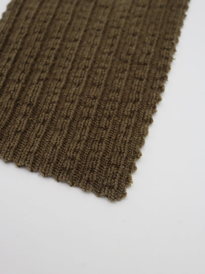 【25SS-174】モールヤーンウェーブリブ風二重織りニット　/0.5ｙあたり = ～1115円