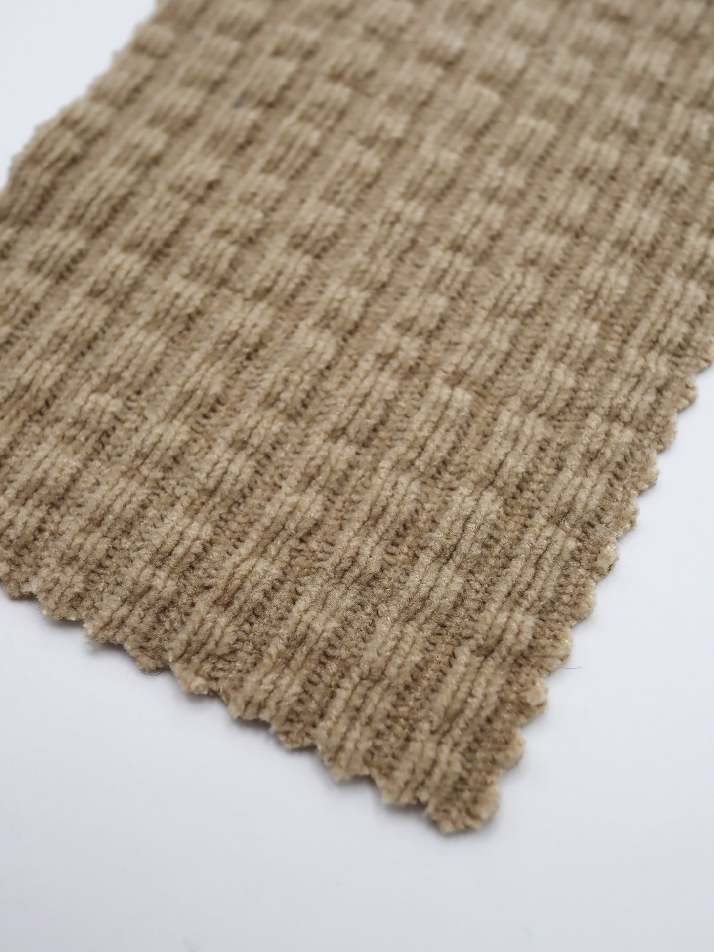 【25SS-174】モールヤーンウェーブリブ風二重織りニット　/0.5ｙあたり = ～1115円