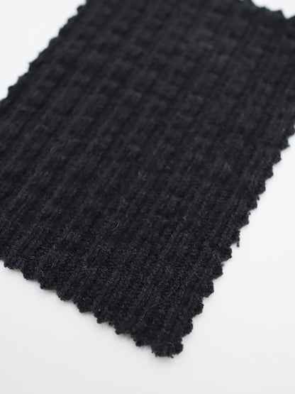 【25SS-174】モールヤーンウェーブリブ風二重織りニット　/0.5ｙあたり = ～1115円