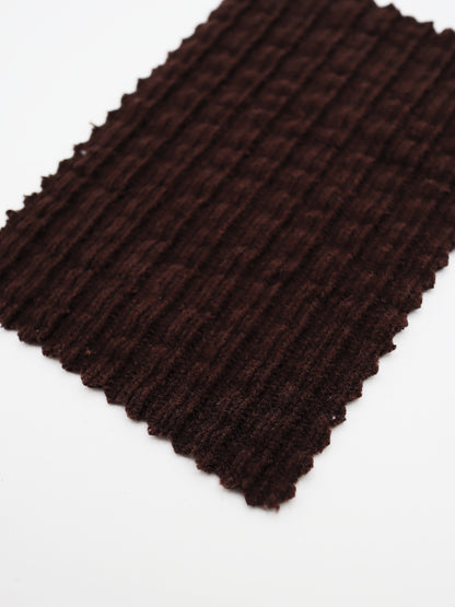 【25SS-174】モールヤーンウェーブリブ風二重織りニット　/0.5ｙあたり = ～1115円