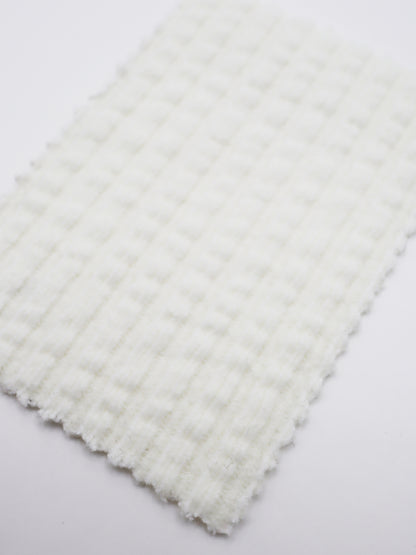 【25SS-174】モールヤーンウェーブリブ風二重織りニット　/0.5ｙあたり = ～1115円