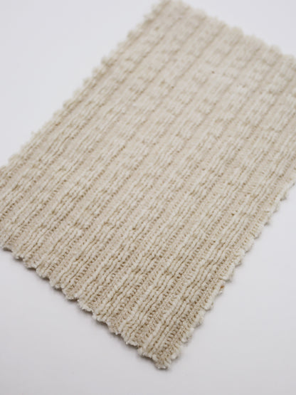 【25SS-174】モールヤーンウェーブリブ風二重織りニット　/0.5ｙあたり = ～1115円