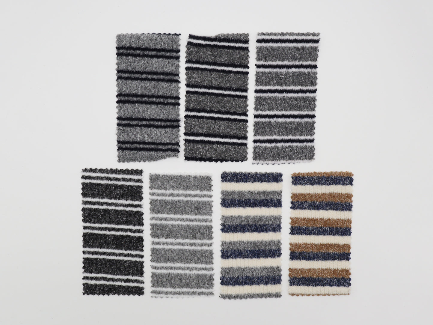 【25SS-180】起毛ボーダーリブ風二重織ニット　/0.5ｙあたり = ～1015円