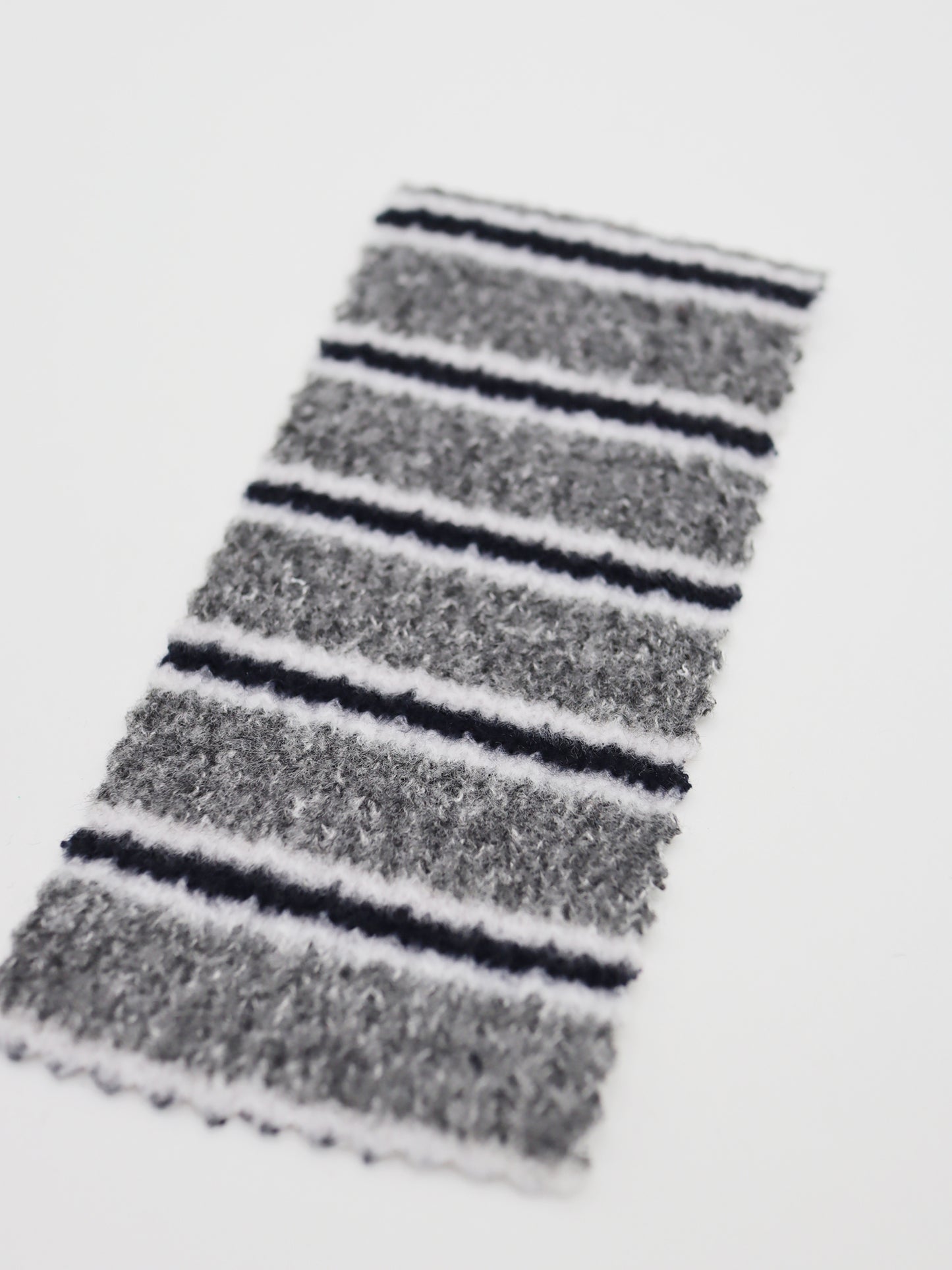 【25SS-180】起毛ボーダーリブ風二重織ニット　/0.5ｙあたり = ～1015円