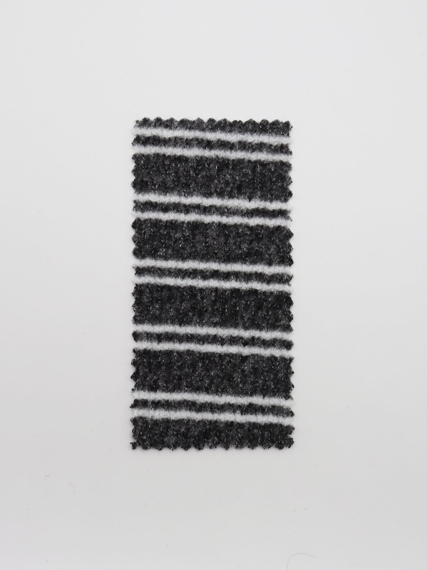 【25SS-180】起毛ボーダーリブ風二重織ニット　/0.5ｙあたり = ～1015円