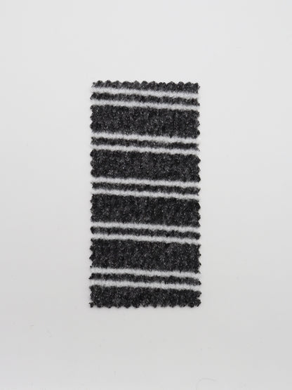 【25SS-180】起毛ボーダーリブ風二重織ニット　/0.5ｙあたり = ～1015円