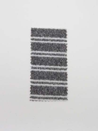 【25SS-180】起毛ボーダーリブ風二重織ニット　/0.5ｙあたり = ～1015円