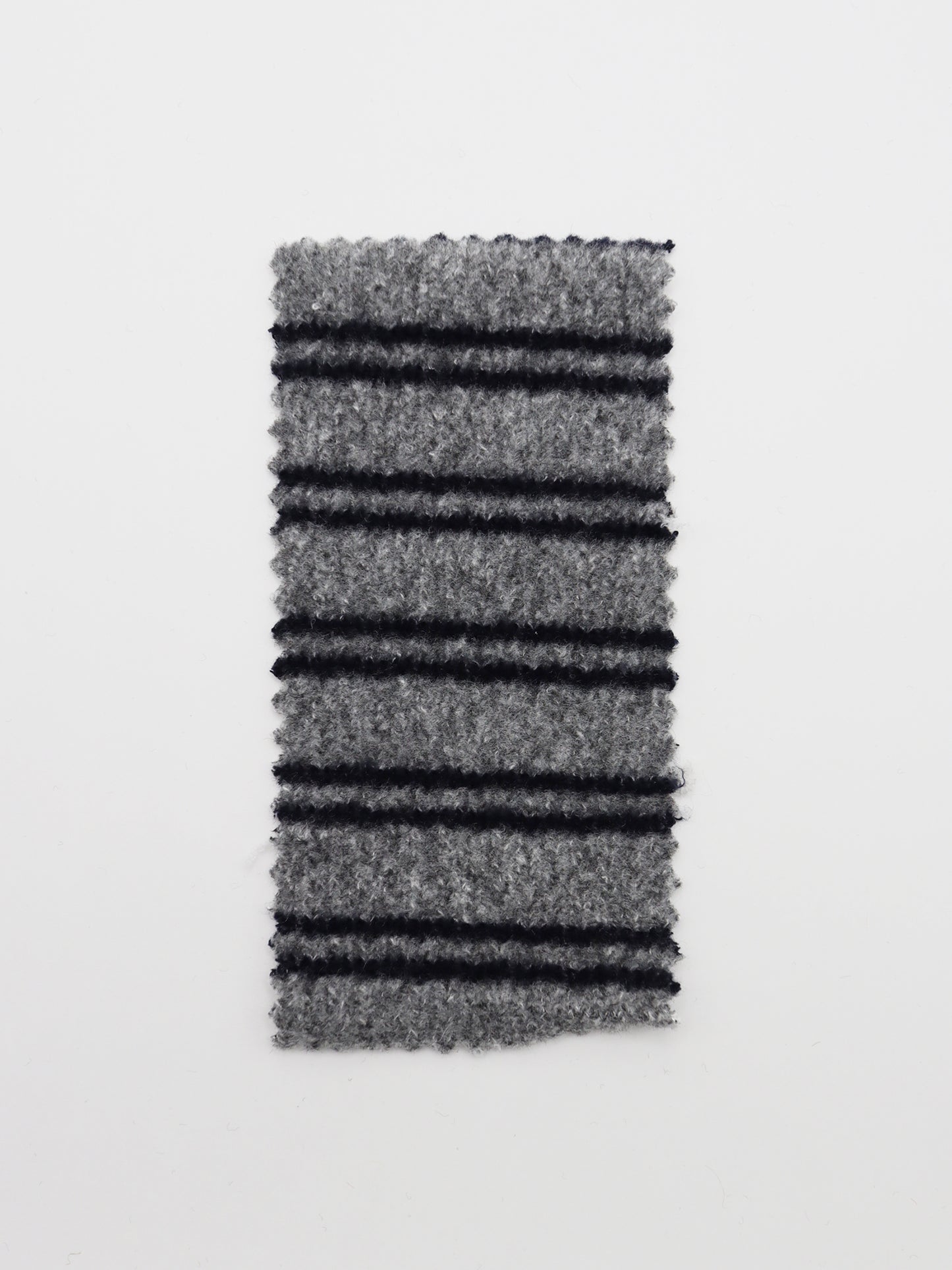 【25SS-180】起毛ボーダーリブ風二重織ニット　/0.5ｙあたり = ～1015円