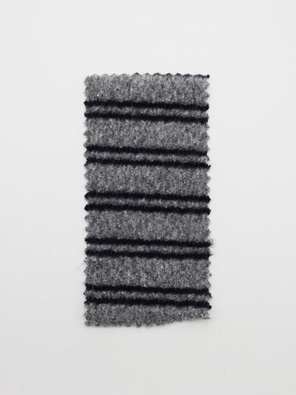 【25SS-180】起毛ボーダーリブ風二重織ニット　/0.5ｙあたり = ～1015円