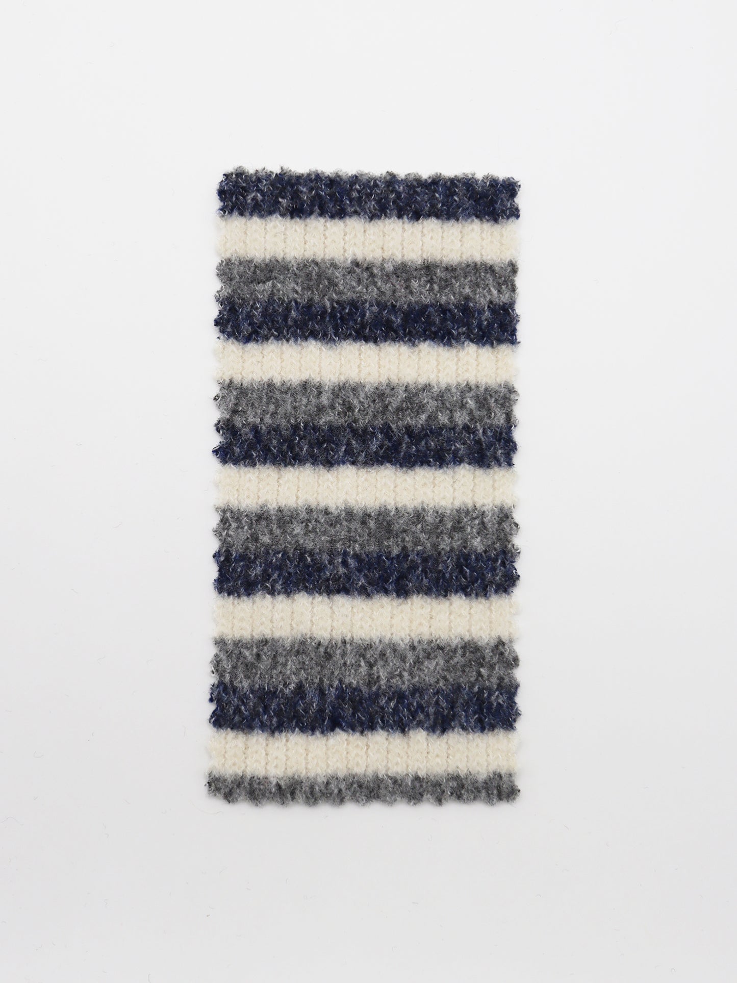 【25SS-180】起毛ボーダーリブ風二重織ニット　/0.5ｙあたり = ～1015円